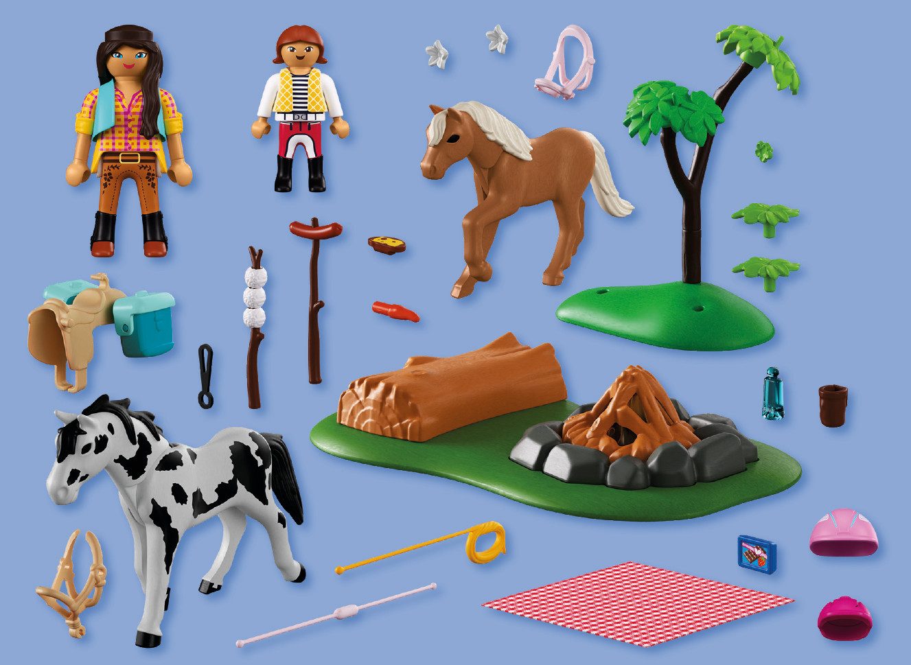 Playmobil® Reitausflug mit Lagerfeuer (72132), I Love Horses Konstruktions-Spielset, (42 St), Made in Europe – Bild 2 von 5