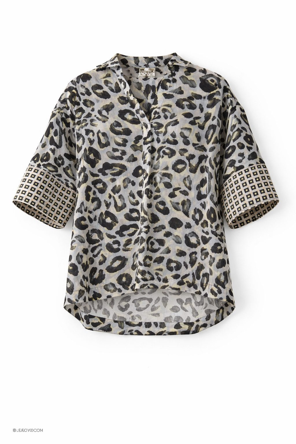 CATNOIR Hemdbluse Bluse CATNOIR mit Leoprint