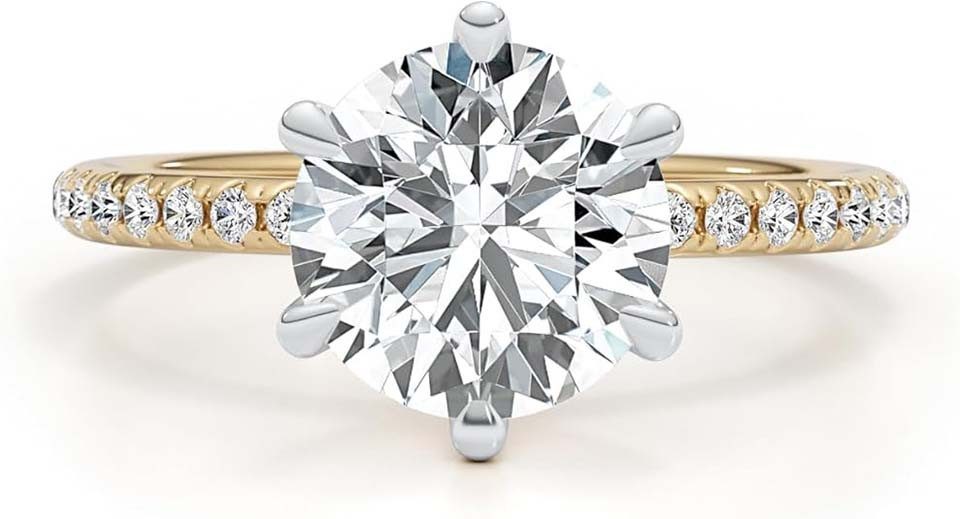 Jumpeak Diamantring 3ct E VS13EX,lab grown diamant ring,verlobungsring,damen geschenk, Eheringe,liebes geschenk für sie,geschenk ideen für frau,14K Gold