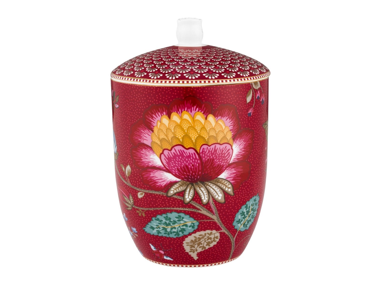 PiP Studio Vorratsdose Blooming Tales Fantasy Dark Red Aufbewahrungsdose 1,5l, Porzellan