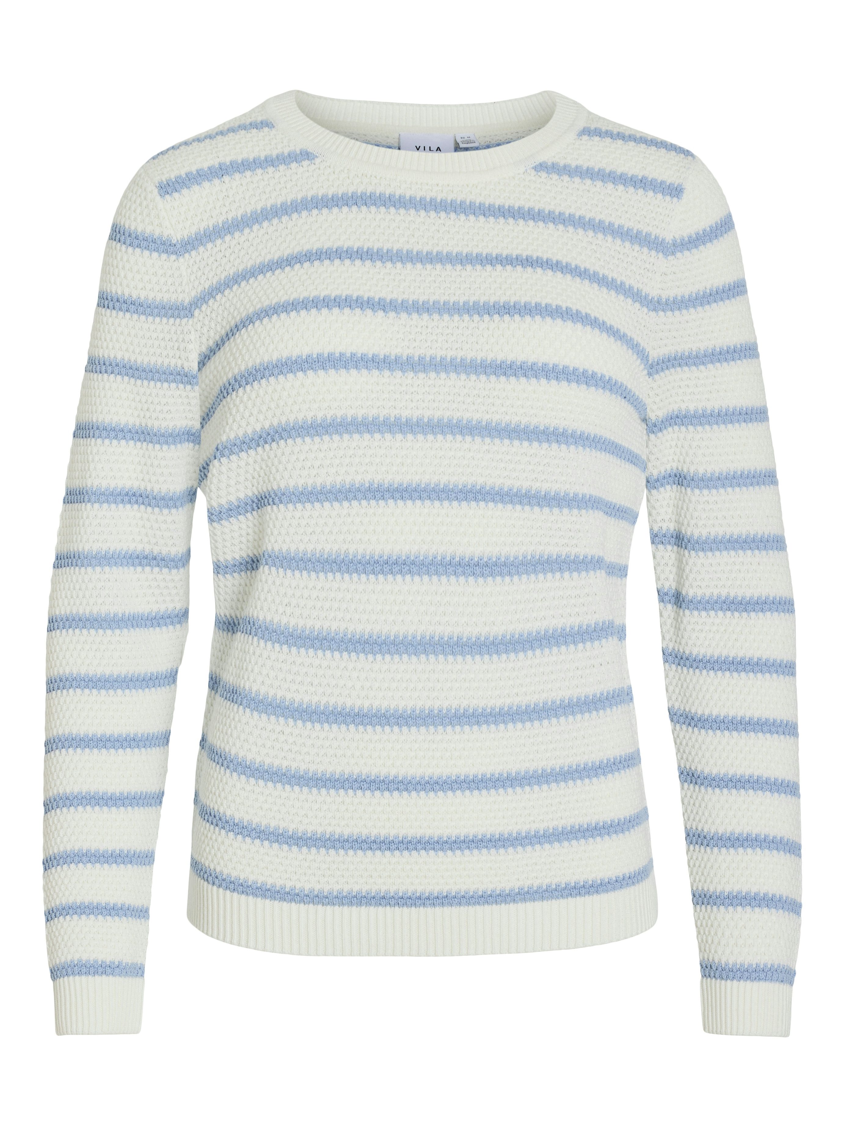 Vila Rundhalspullover VIDALO O-NECK L/S STRIPE günstig online kaufen