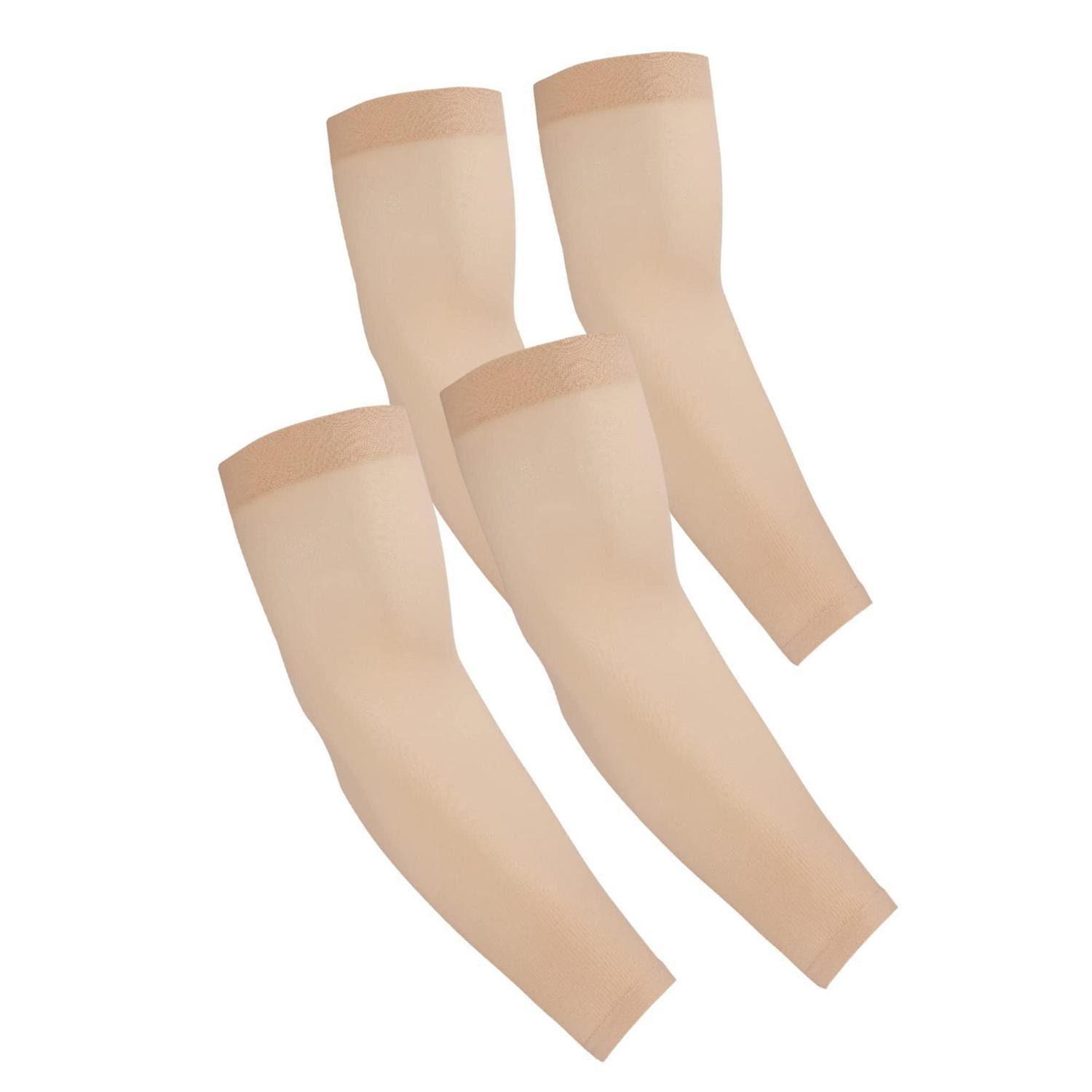 LuxusKollektion Armlinge UV Schutz Armlinge Kompression Beige (1-St)