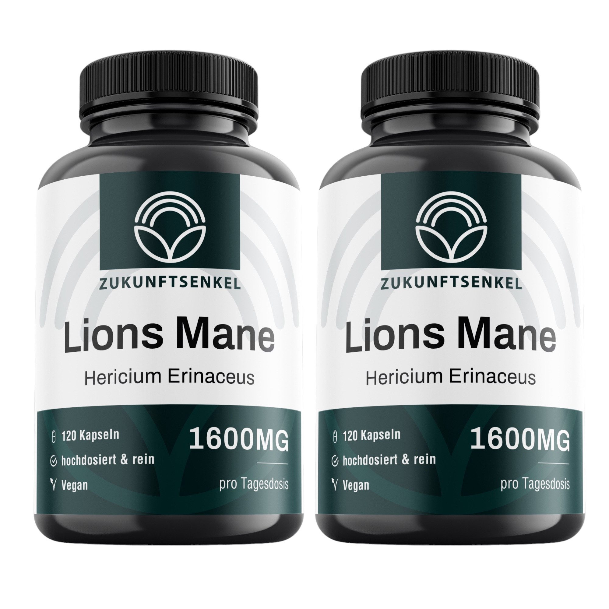 Lions Mane 2er Pack (Hericium Erinaceus) Pilz Kapseln Kapseln