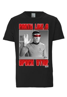 LOGOSHIRT T-Shirt Star Trek - Spock, Party mit lizenziertem Print