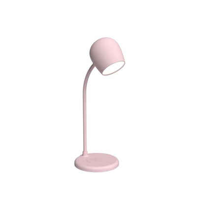 KREAFUNK Tischleuchte Ellie 3-in-1: Lampe, Bluetooth Lautsprecher und kabelloses Ladegerät, 100% recycelter GRS-Kunststoff