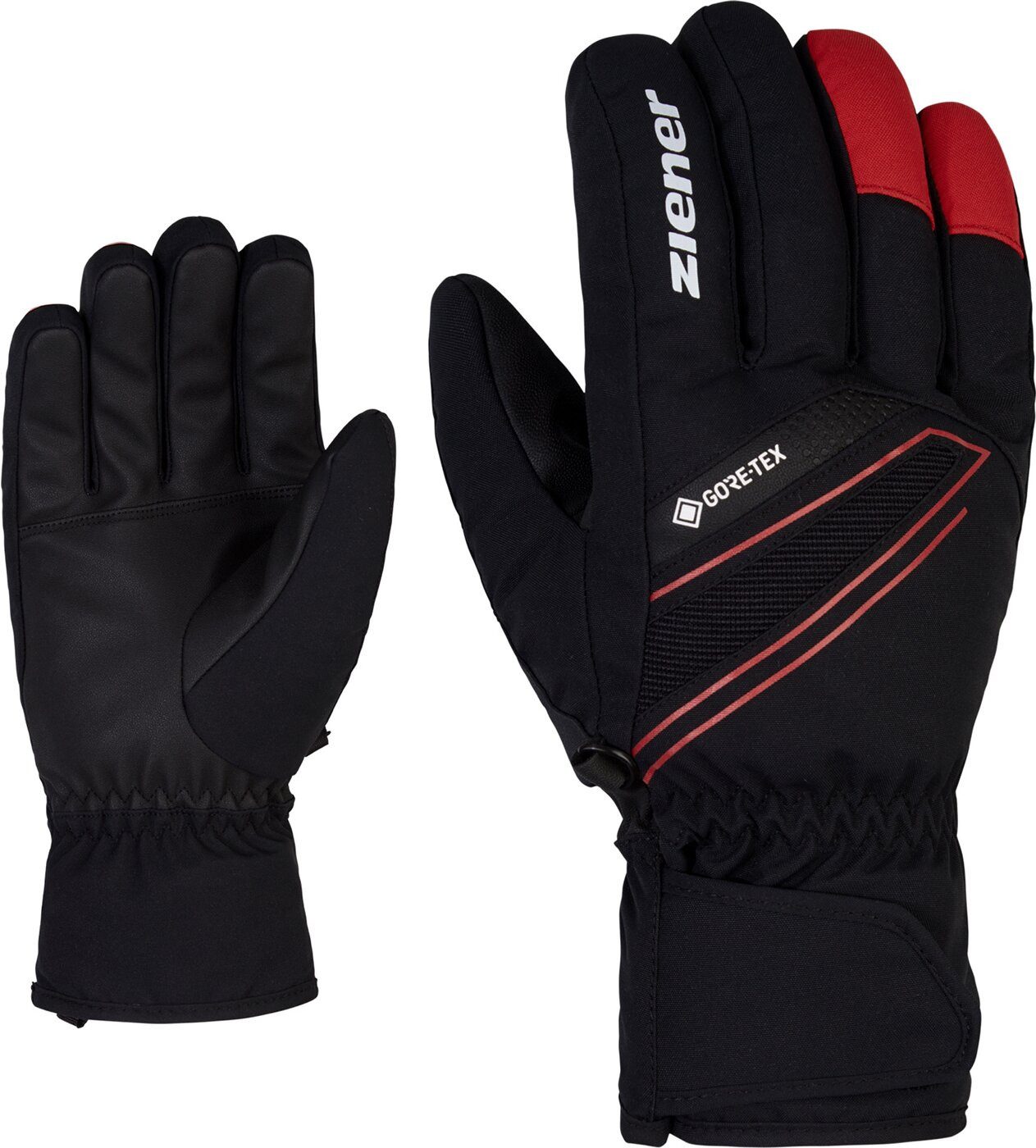 Ziener Skihandschuhe GUNAR-Z GTX glove man BLACK. RED