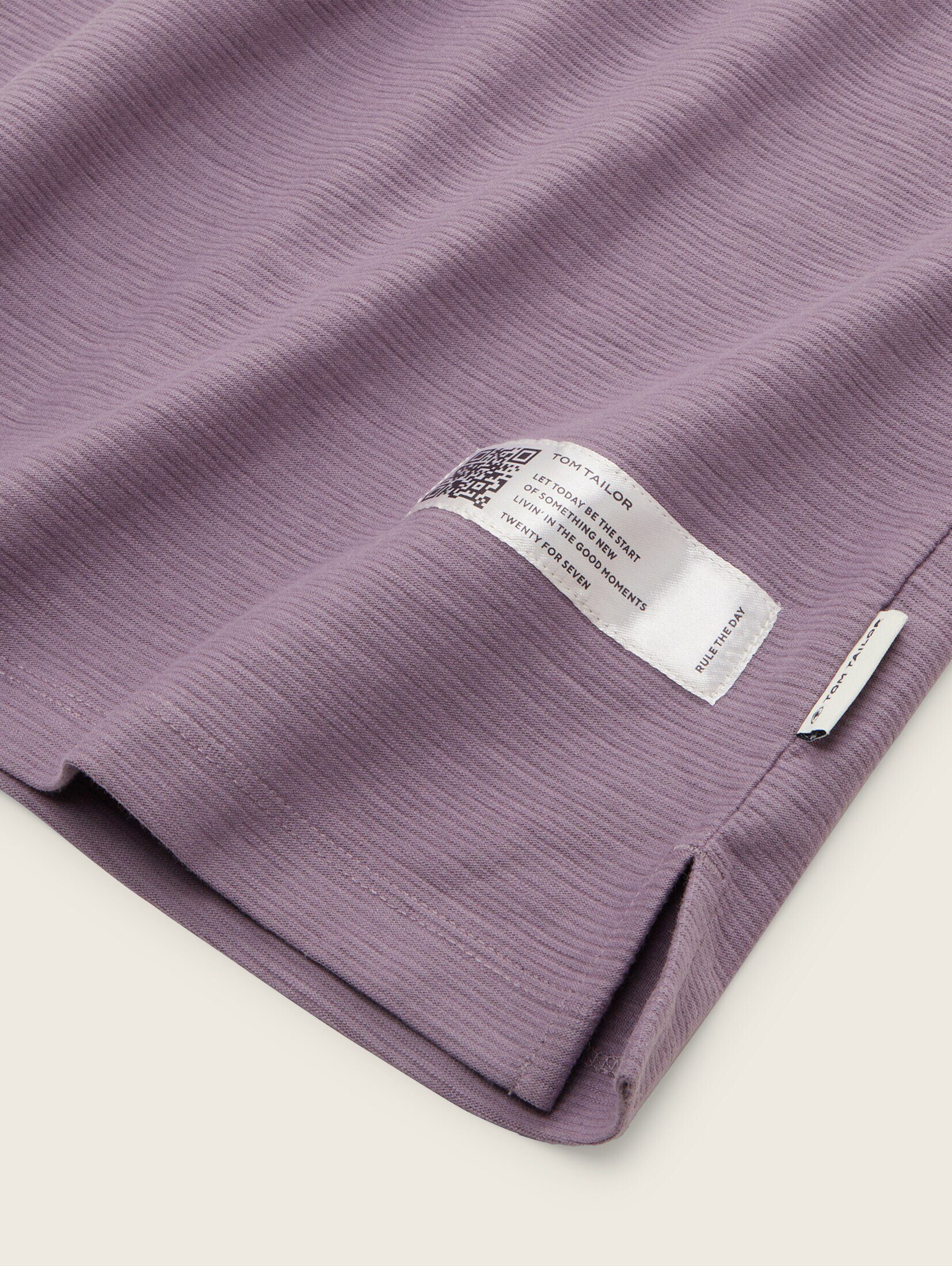 TOM TAILOR T-Shirt Langarmshirt Oversized greyish purple