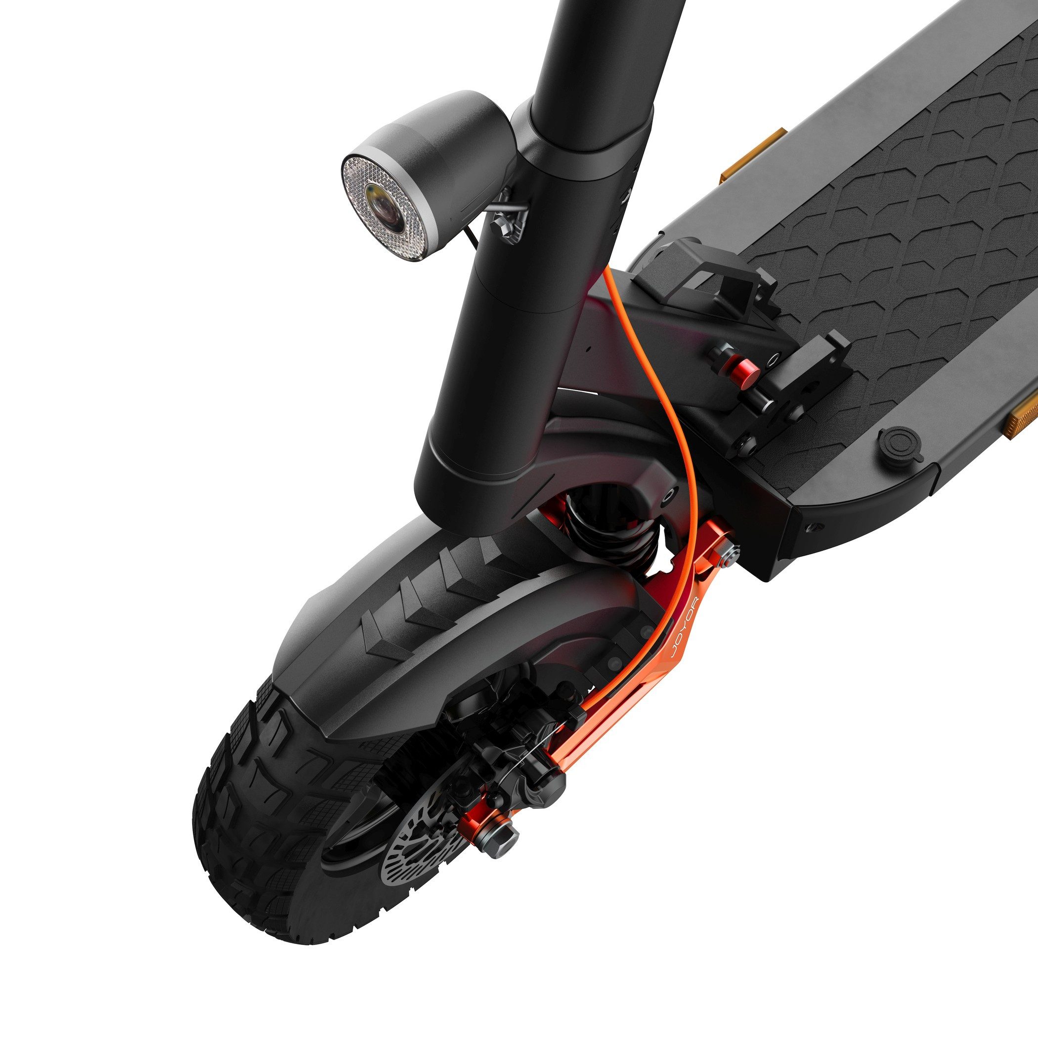 JOYOR E-Scooter T6E Pro ABE bis 90km Reichweite Blinker offroad Straßenzulassung 500W, 500 W, 20 km/h, (Long-Range-Performance-Kit, Inkl. Hydraulik-Fahrwerk, Blinker-System, Ladegerät und ABE-Dokument), Blinker, hydraulische Federung, Bremslicht