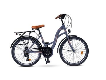 Toys Store Jugendfahrrad 24" Zoll Alu City Bike Mädchen Fahrrad Kinderfahrrad Shimano 21 Gang, 21 Gang, Shimano