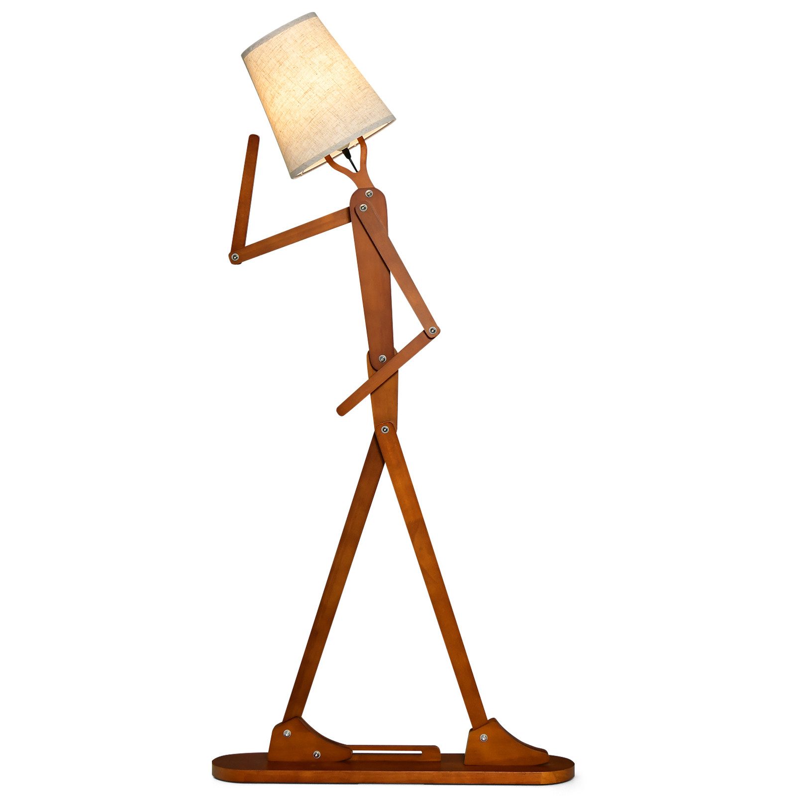 COSTWAY Stehlampe, humanoide Eckleuchte mit verstellbaren Gelenken günstig online kaufen