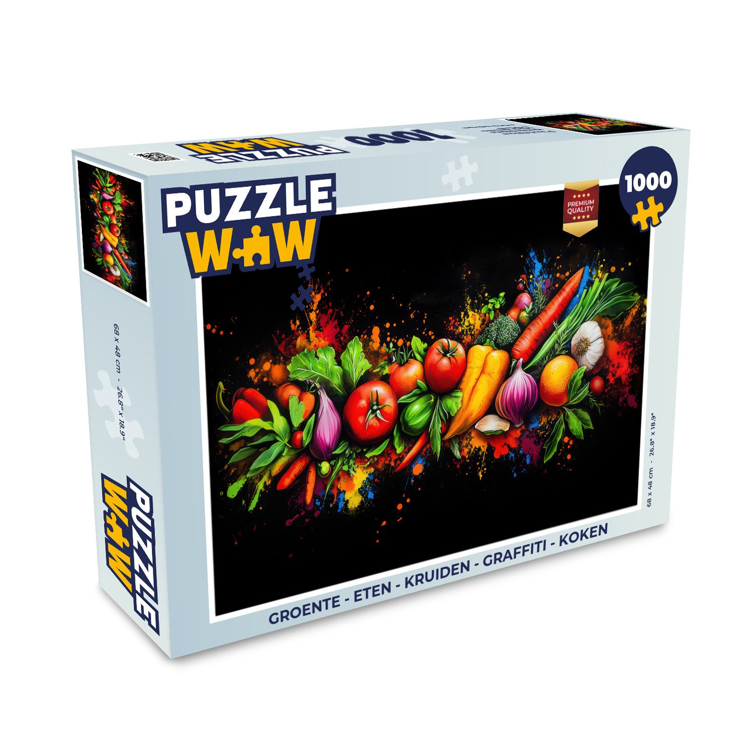 Puzzle Gemüse - Lebensmittel - Kräuter - Graffiti - Kochen