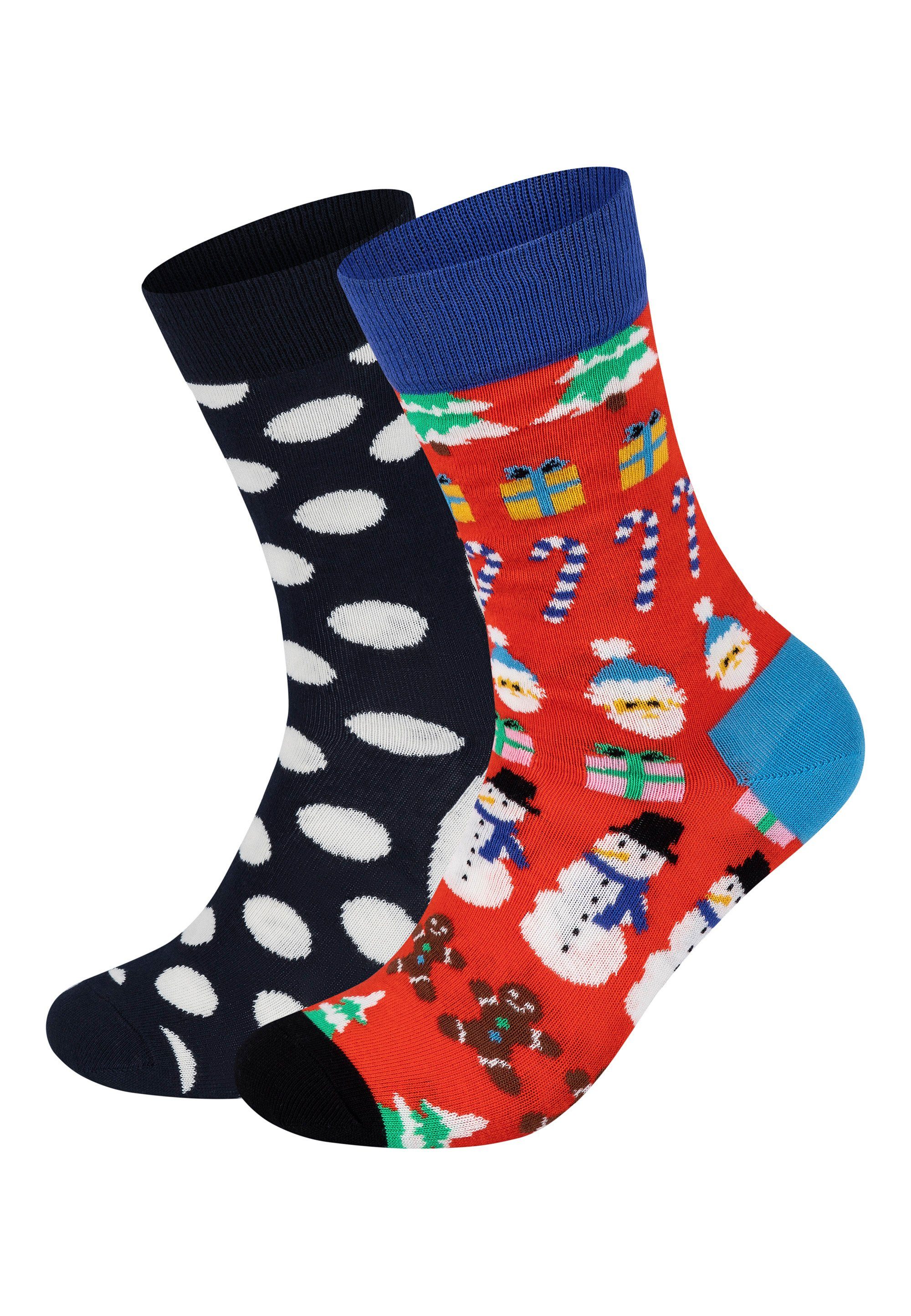 Happy Socks Basicsocken Christmas-Jumbo Snowman Aus weicher Baumwolle