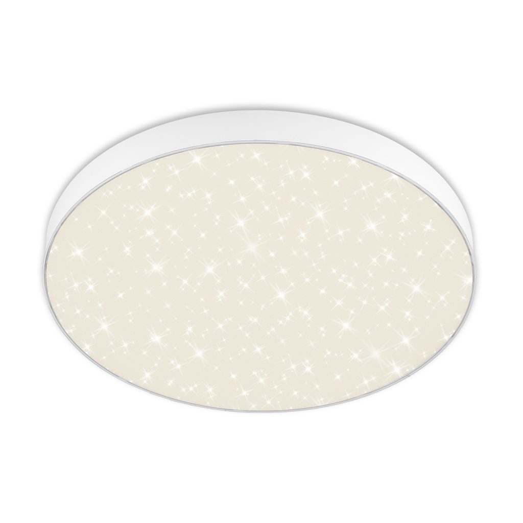 Briloner Leuchten LED Deckenleuchte 7075-416, Sternenhimmel, LED fest integriert, 2700K - Extra-Warmweiß, Deckenlampe, 38,7x3,6cm, Weiß, 24,5W, Wohnzimmer, Schlafzimmer, Küche