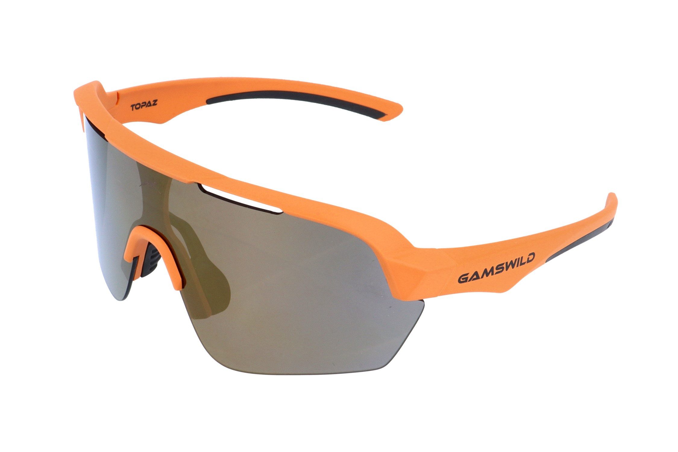 Gamswild Sportbrille UV400 Sonnenbrille Skibrille Fahrradbrille extra große Scheibe Damen, Herren Modell WS7138 in, pink, weiß, blau, schwarz, mintgrün