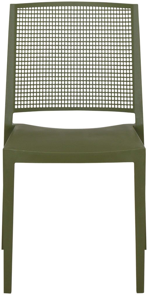 Siena Garden Gartensessel Square 2er Set Stapelstuhl olive (Set, 2-St), Gestell, Polypropylen/Glasfaser