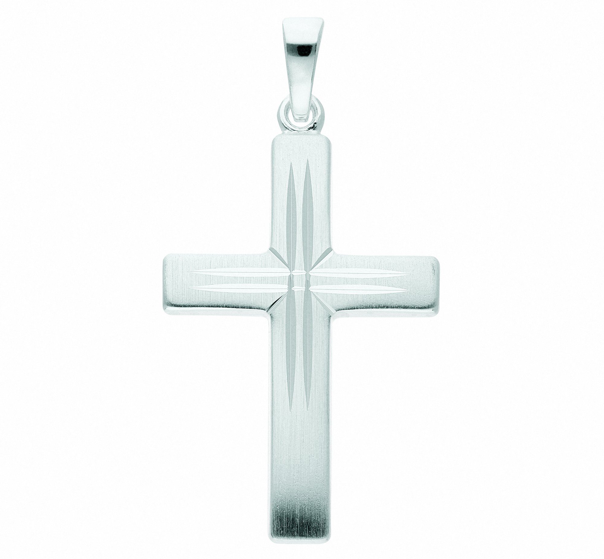 Adelia´s Kette Set Kreuz - 925 mit Halskette Schmuckset Silber mit Anhänger Anhänger