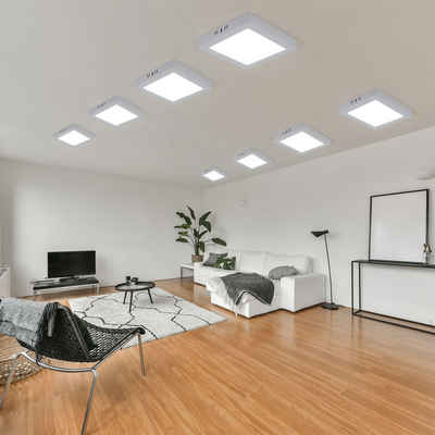 V-TAC LED Deckenleuchte, LED-Leuchtmittel fest verbaut, Kaltweiß, Tageslichtweiß, LED Panel Deckenleuchte Flurlampe kaltweiß quadratisch L 21,4 cm 8x