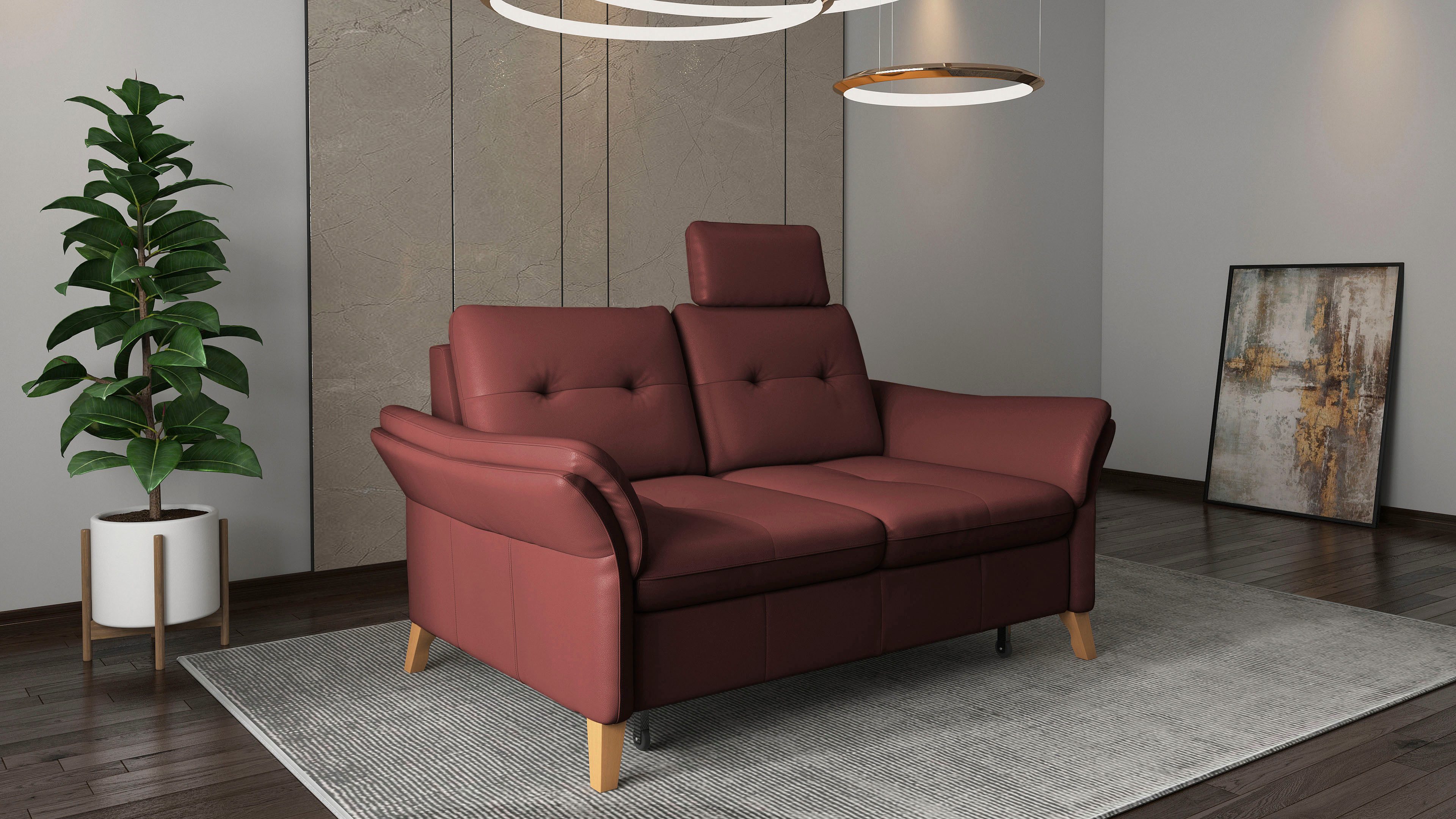 sit&more 3-Sitzer Göteborg, inklusive Sitztiefenverstellung und Federkern