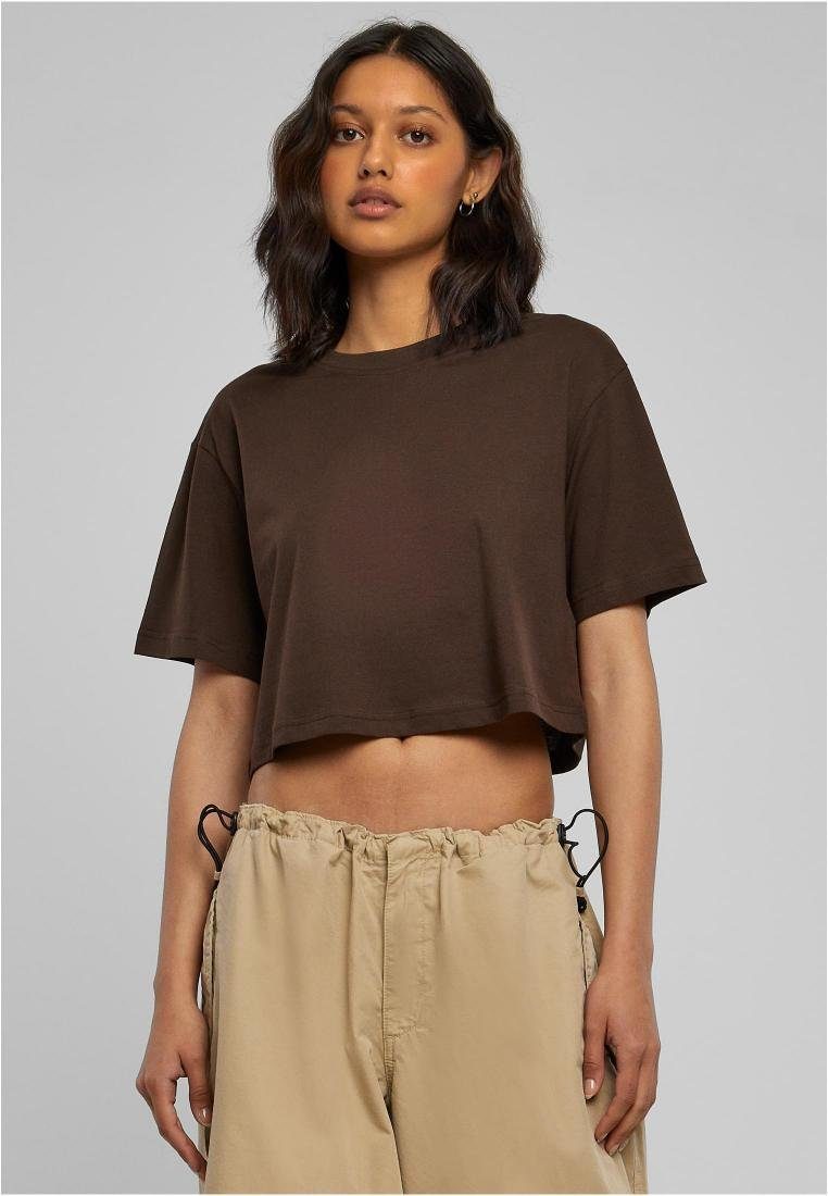 URBAN CLASSICS Rundhalsshirt Damen Short Oversized T-Shirt günstig online kaufen