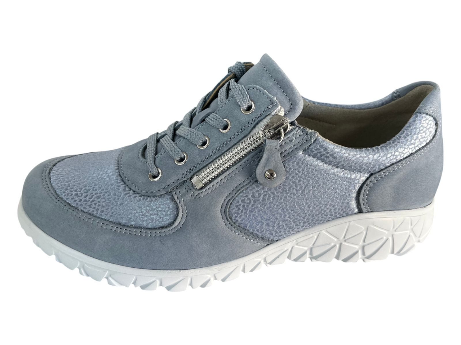 Waldläufer Waldläufer Damen Ortho-Tritt Schnürschuh H89001-237-267 sky blau Schnürschuh
