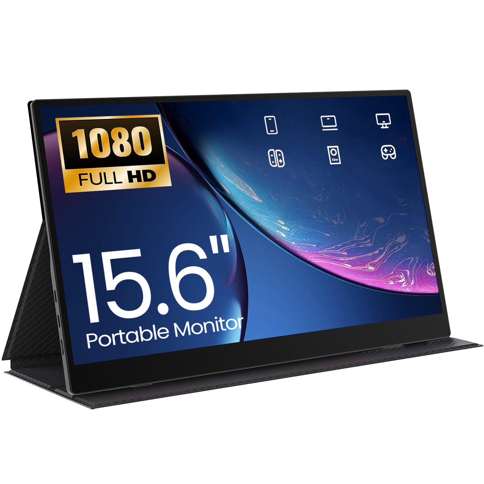 MESWAO Portable Monitor 23,8 Zoll 120Hz FHD IPS, 100% sRGB USB-C HDMI Handy-Ersatz Display