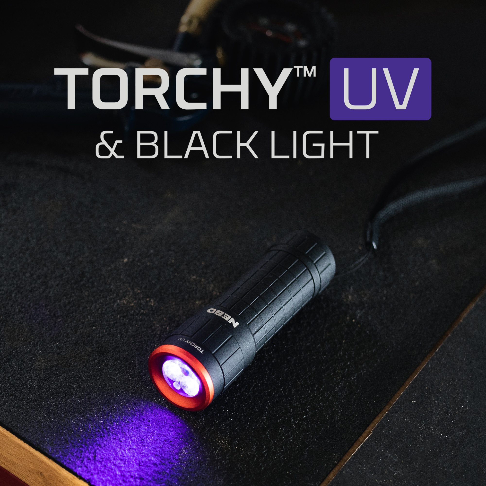 NEBO LED Taschenlampe Nebo TORCHY UV Schwarz Licht (Set, 4-St., Taschenlampe inkl. Batterien), UV Licht mit 365nm und 395nm