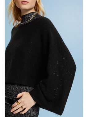 Esprit Strickponcho Bolero mit Pailletten