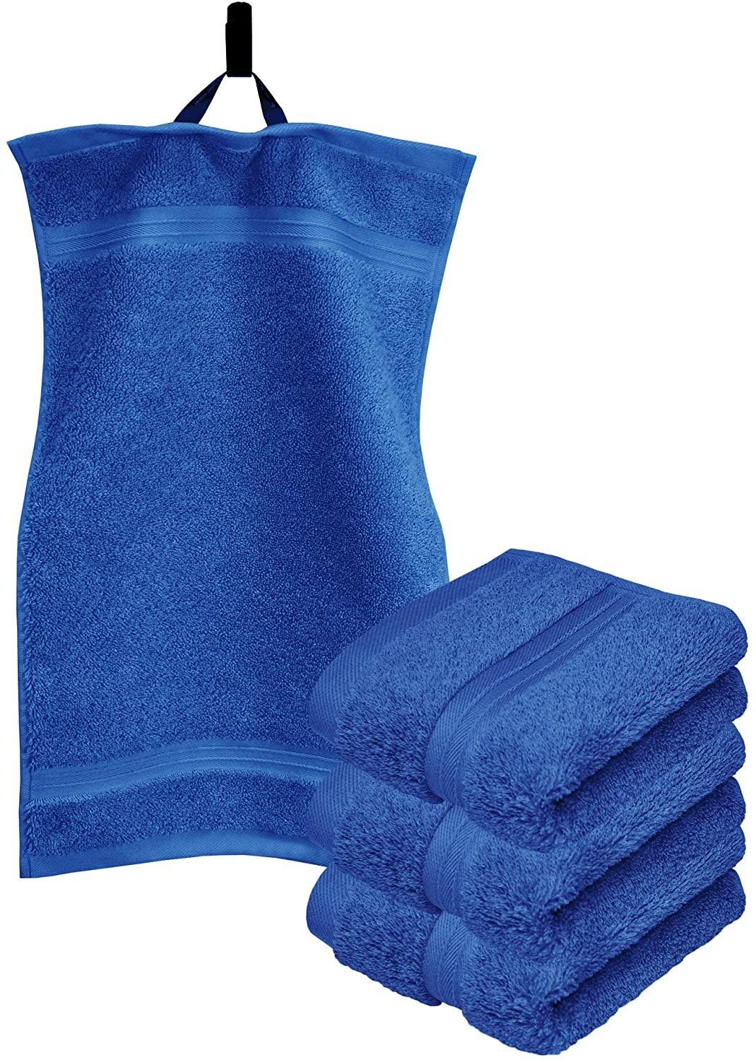 Lashuma Gästehandtücher Linz, Frottee (4-St), WC Handtücher blau Set 30x50  cm