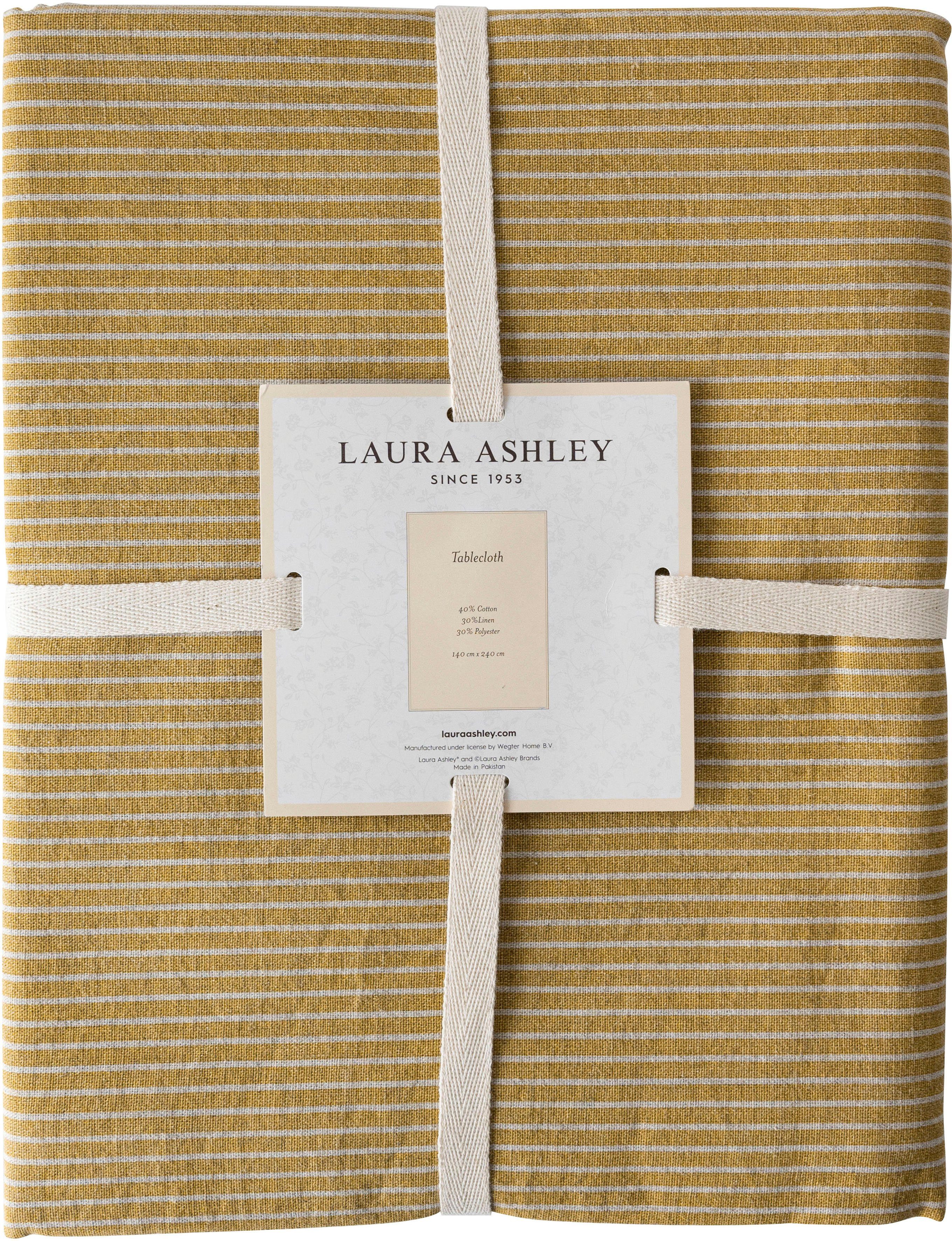 LAURA ASHLEY Tischdecke Streifen gelb (1-tlg)