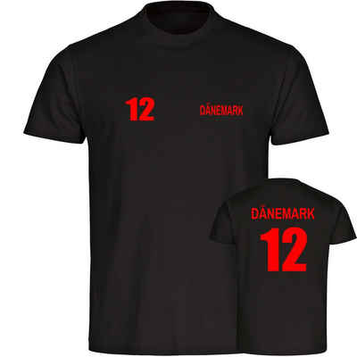 multifanshop T-Shirt Herren Dänemark - Trikot 12 - Männer