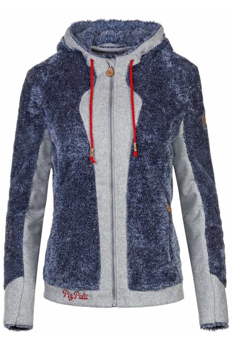 Piz Palü Outdoorjacke Plüschjacke - GAUTING - blau/grau