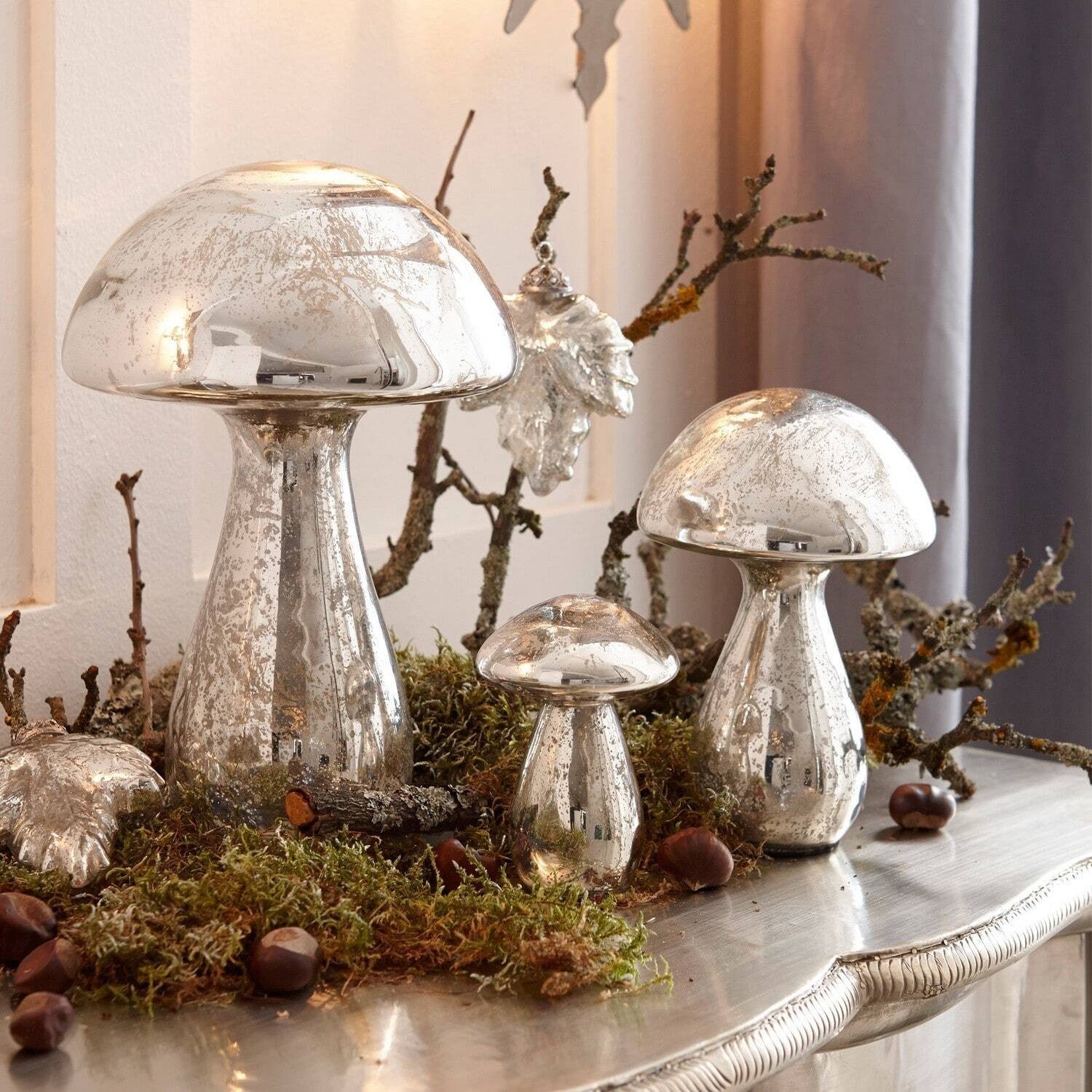 Mirabeau Weihnachtsfigur Deko-Pilze 3er Set Périgord günstig online kaufen