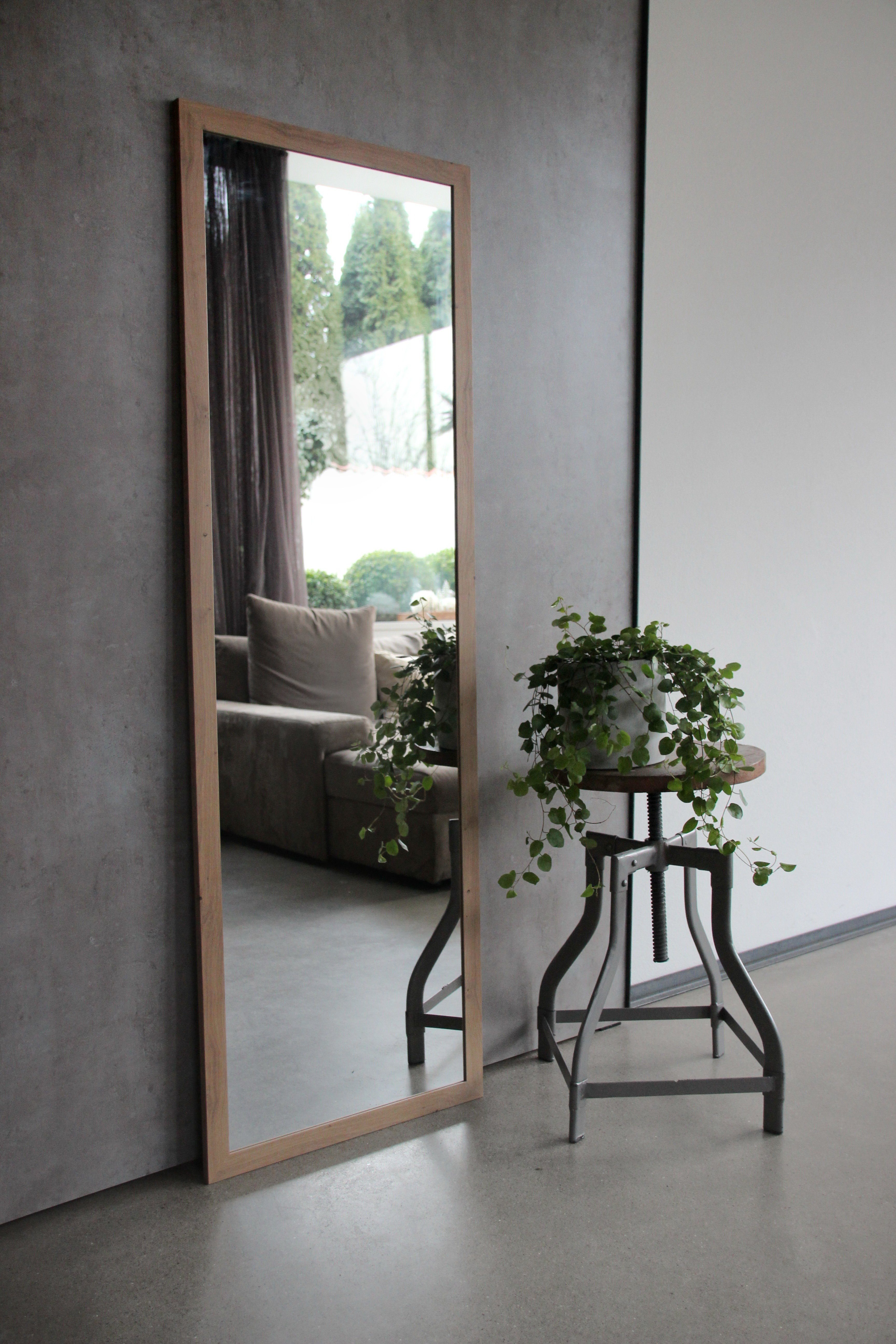 Your-Homestyle Wandspiegel Spiegel / Wandspiegel ca. 50 x 150 cm / 66 x 166  cm Glas Holz mit Rahmen 2 Größen weiß glänzend, schwarz, Eiche braun oder  Eiche Mirror, gerahmter Ganzkörperspiegel