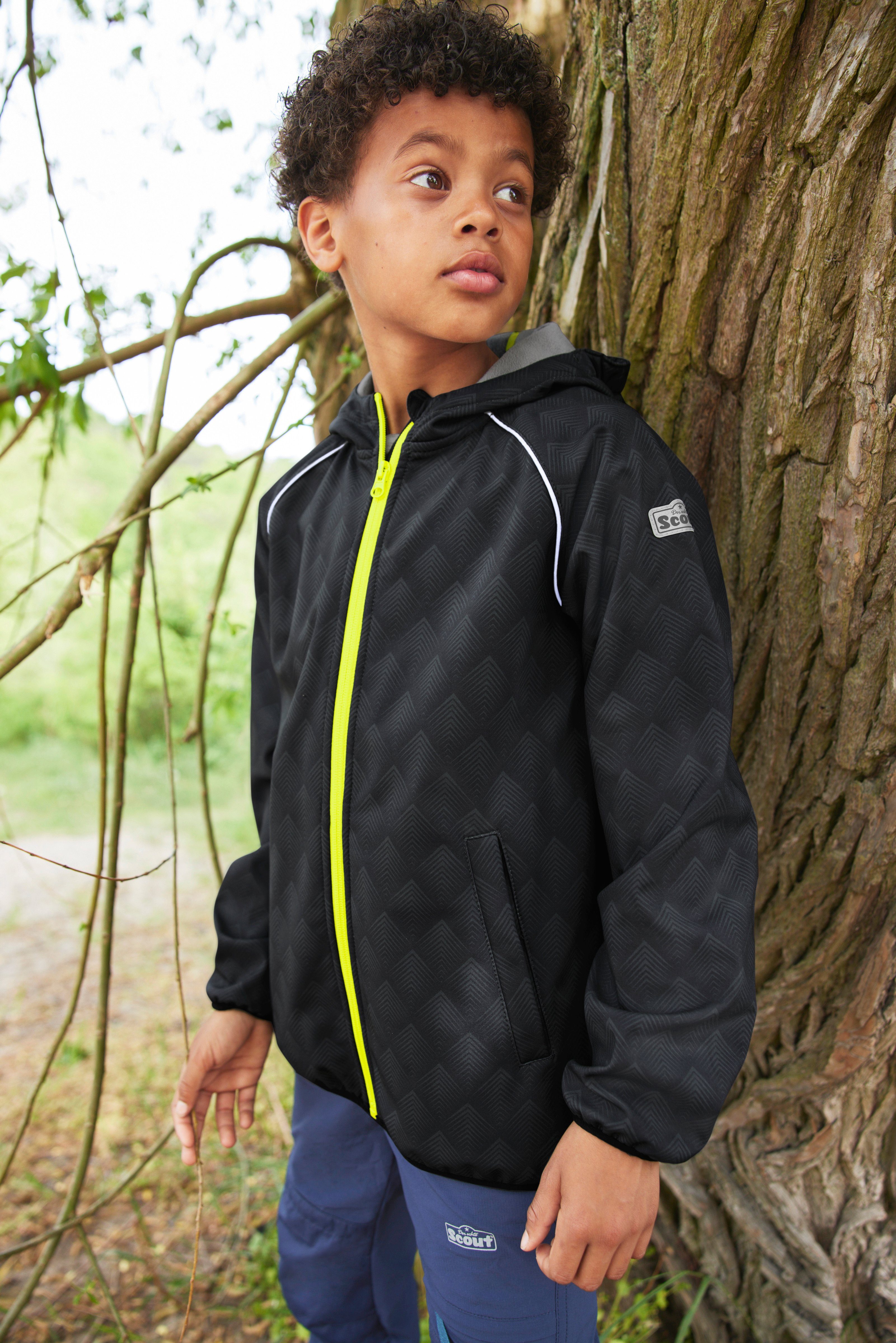 mit DINOS Details reflektierenden Scout Softshelljacke