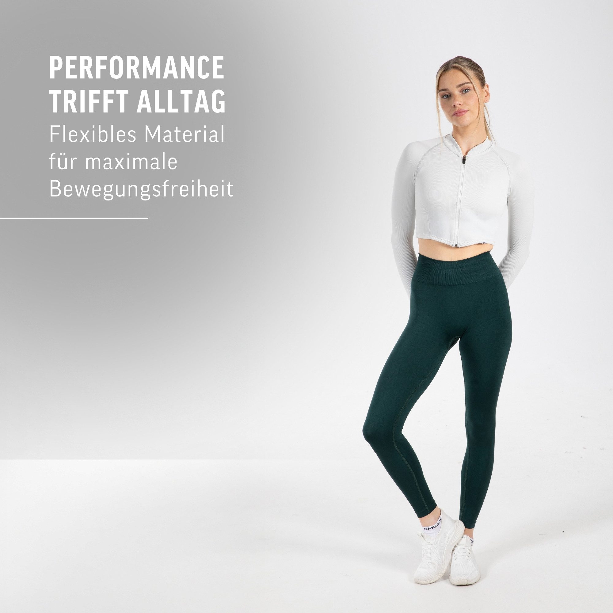 Smilodox Leggings Fenja, High Waist Performance Sportleggings Bequemer Passform, Seamless Design, Schmeichelnder Silhouette für Yoga