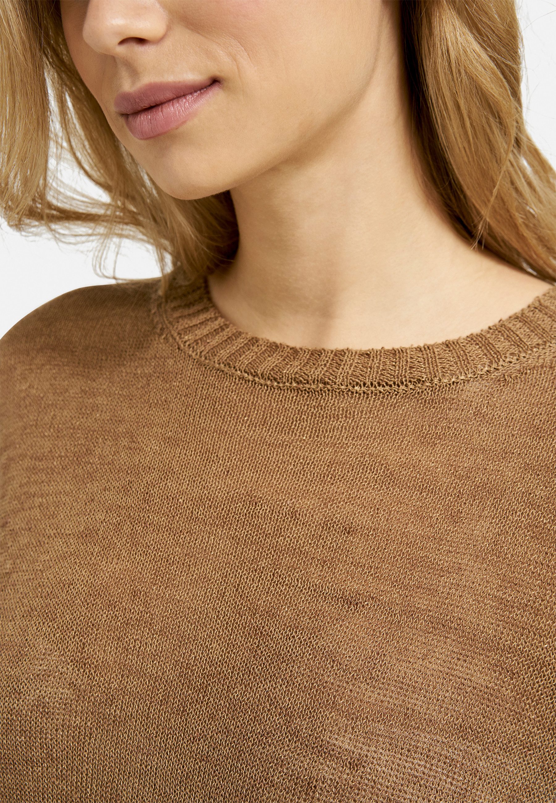 Milano Italy Rundhalspullover mit überschnittenen Schultern