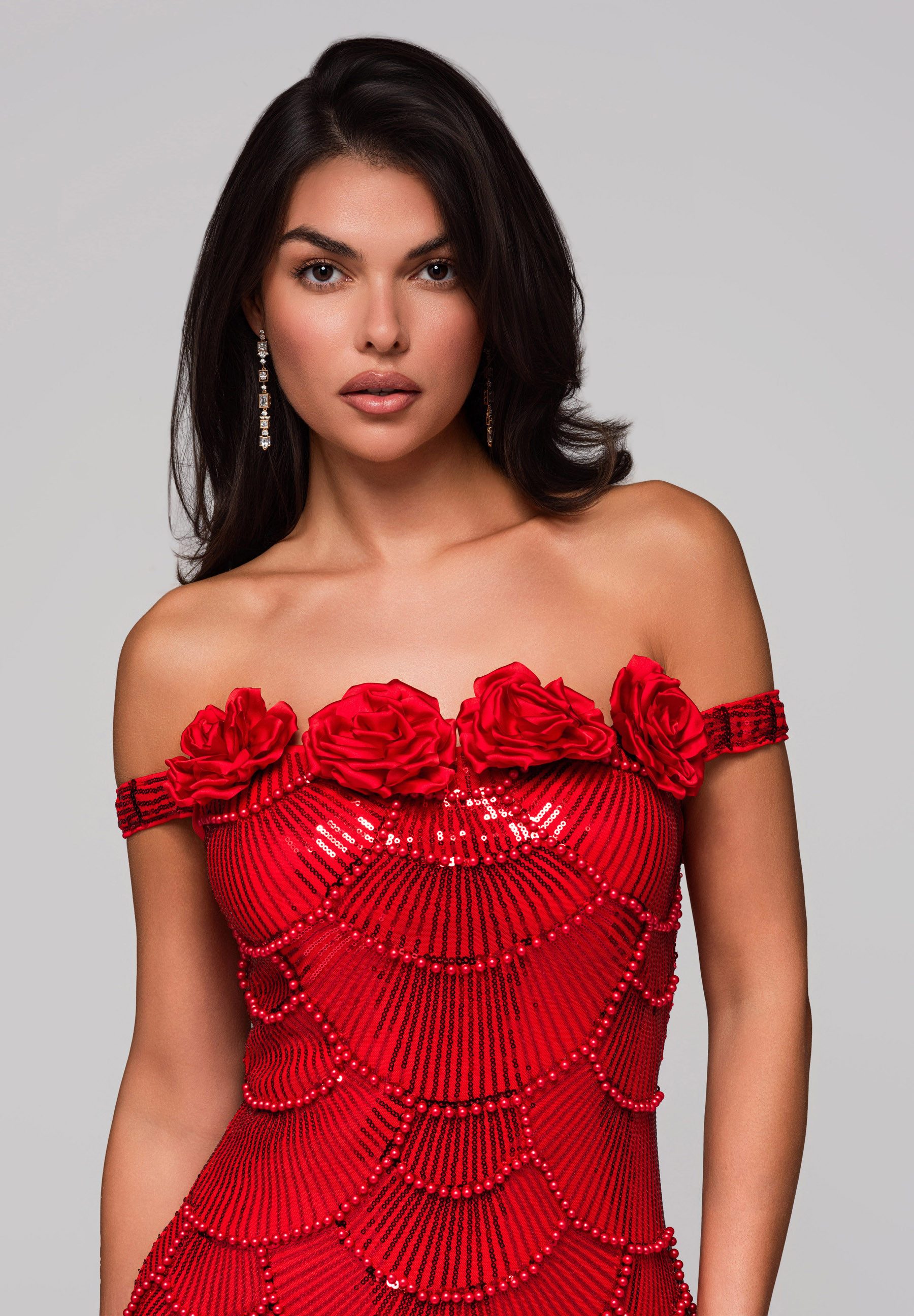 OMBRE Abendkleid Elegantes Abendkleid mit floralen günstig online kaufen