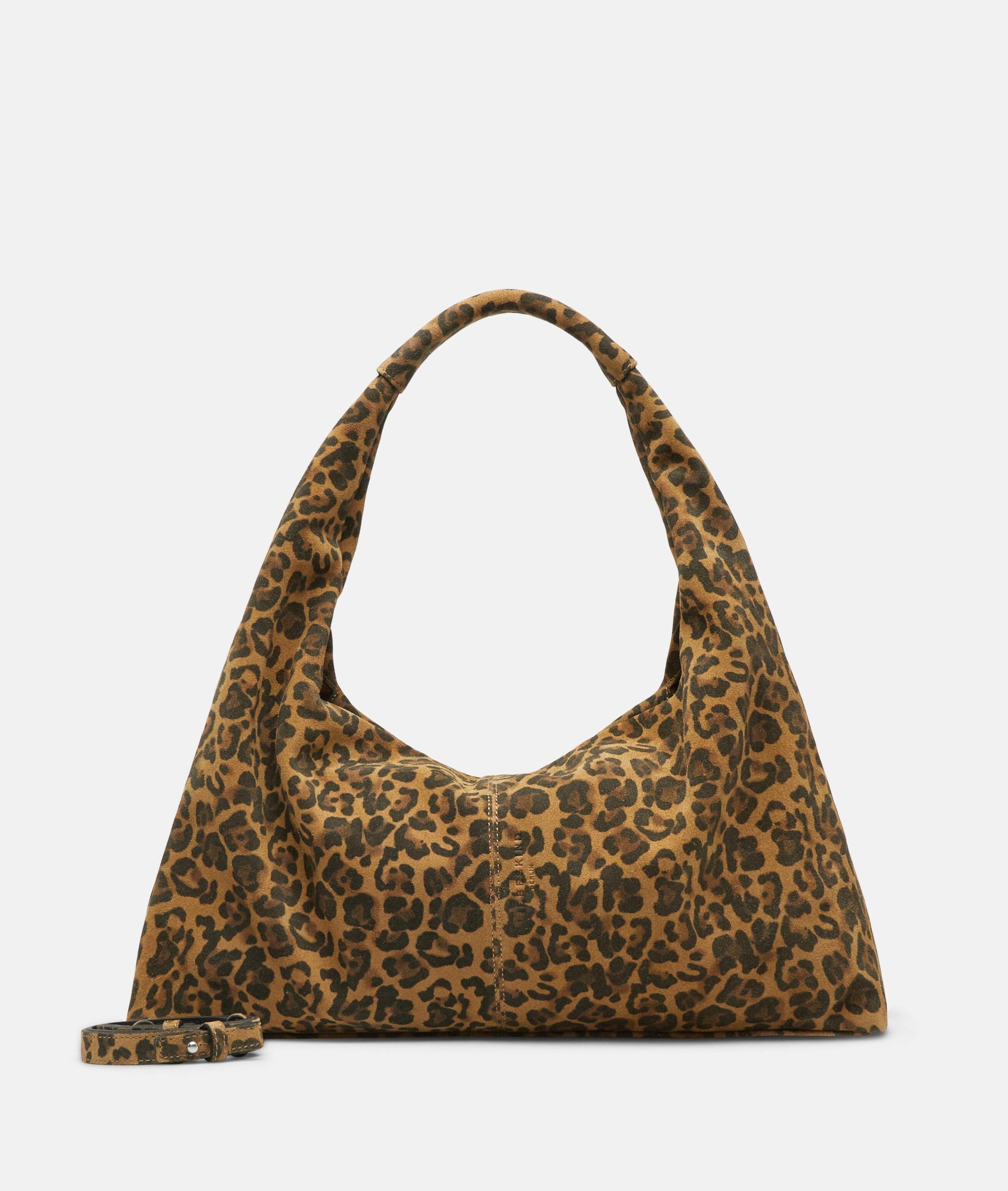 Liebeskind Berlin Schultertasche Leo Scarlet Satchel M, Geräumige Schultertasche mit Leo-Print
