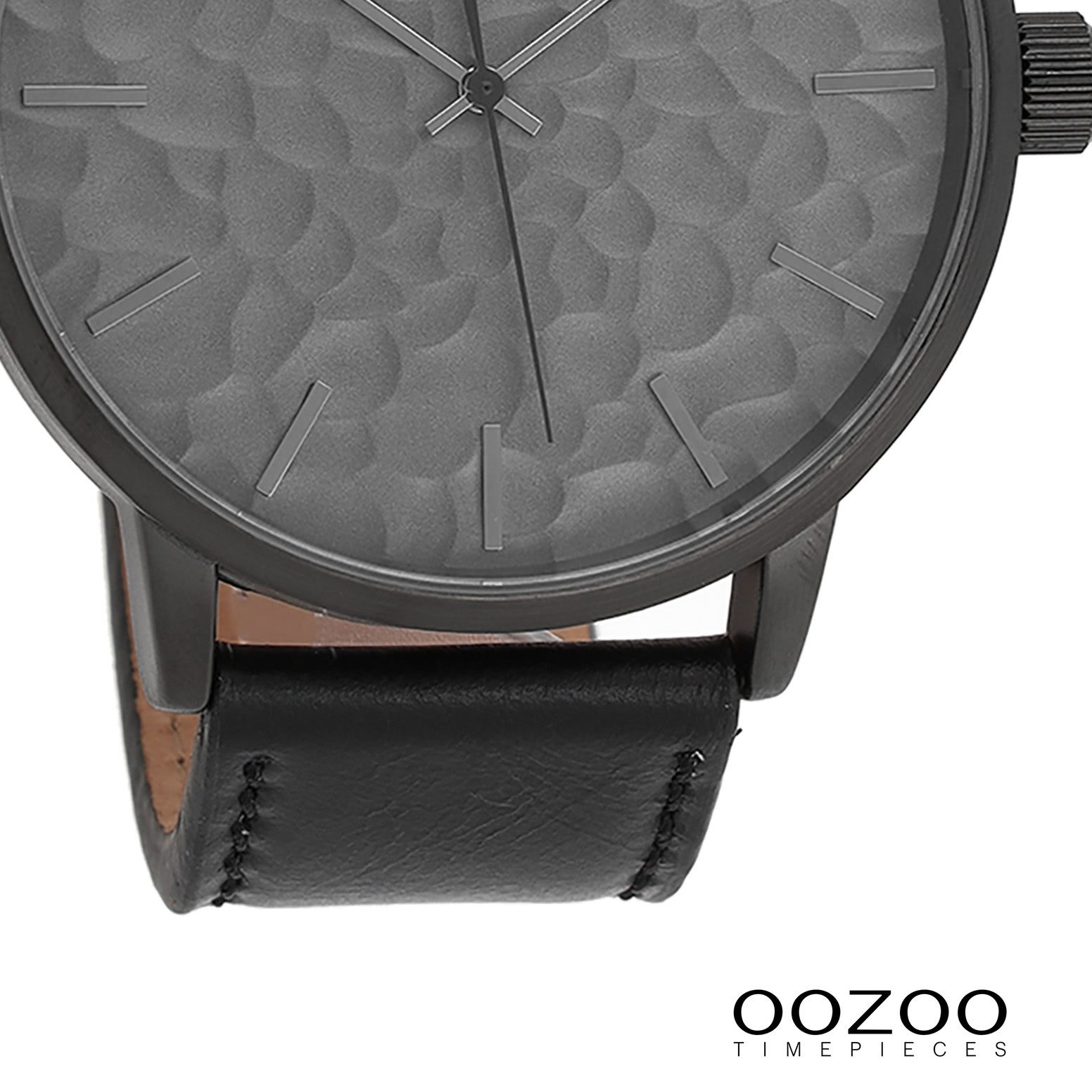OOZOO Quarzuhr Oozoo Herren Armbanduhr Timepieces Analog, (Analoguhr), Herrenuhr rund, extra groß (ca. 48mm) Lederarmband, Casual-Style