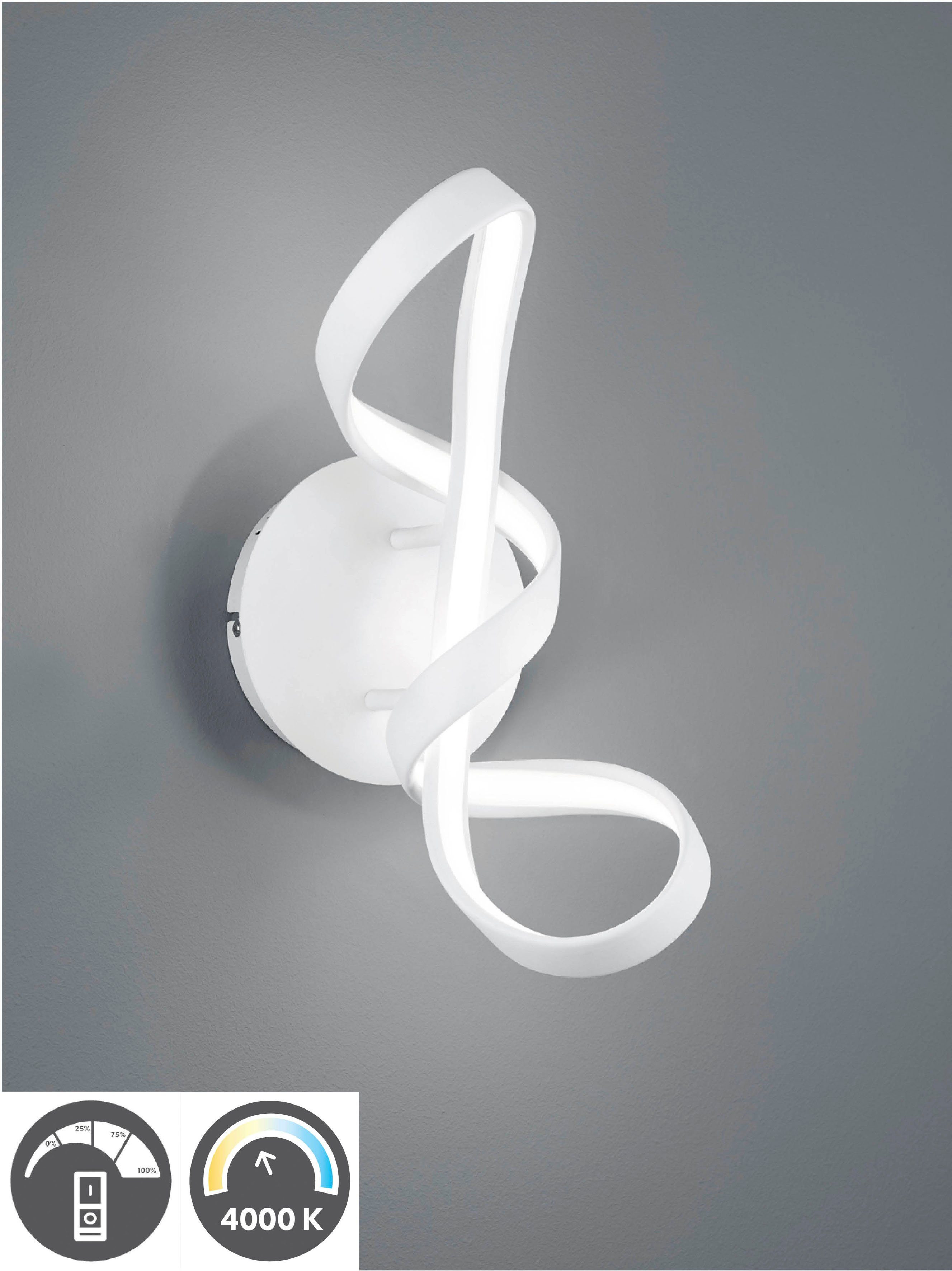 Reality Leuchten LED Wandleuchte Perugia, Dimmfunktion, mehrere Helligkeitsstufen, LED fest integriert, Neutralweiß, Deko Wand- und Deckenleuchte, dimmbar, neutralweiß 4000K, 2400 Lumen