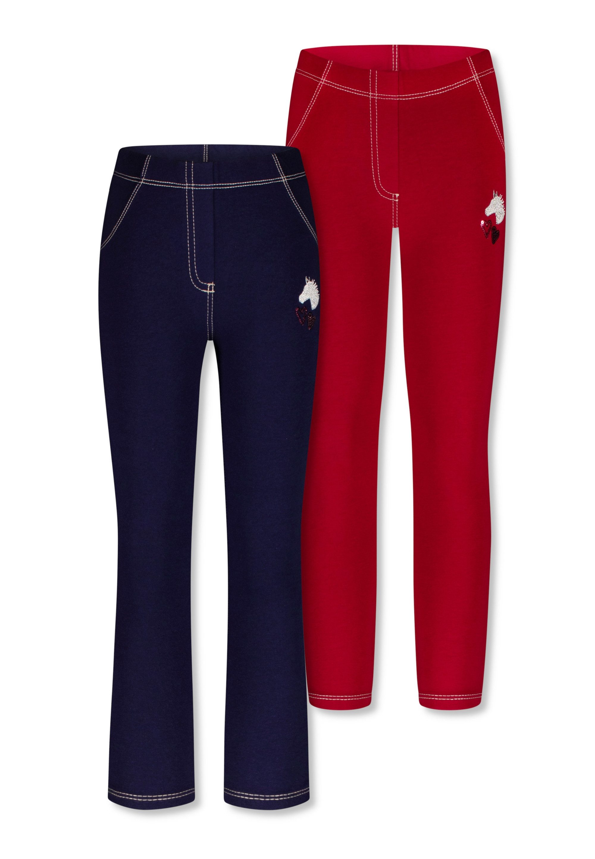 SALT AND PEPPER Leggings Star Stable 2er-Pack mit Pferdestickerei