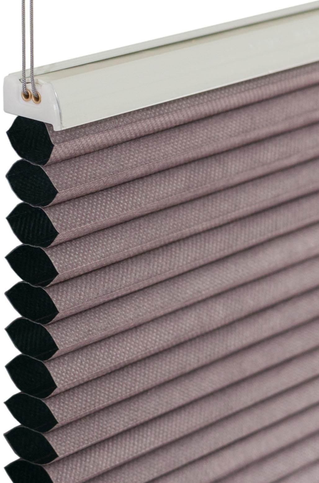 Kutti Wabenplissee Blake, verdunkelnd, ohne Bohren, verspannt, Klemmfix, Thermo, energiesparend, beschichtet, abdunkelnd, isolierend