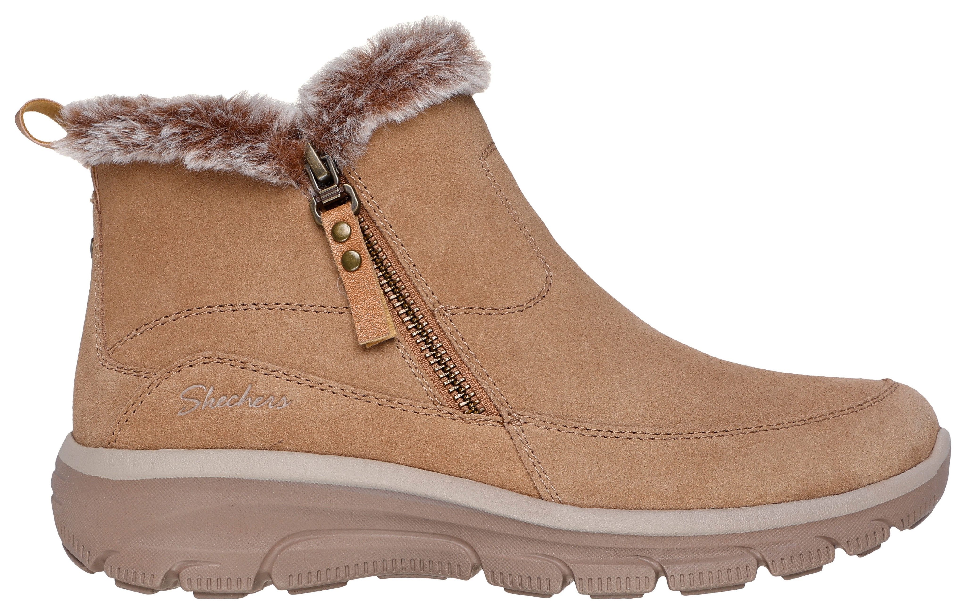 Skechers EASY GOING-COOL ZIP Winterboots Winterschuh, Reißverschlussstiefel mit 3M Scotchgard-Imprägnierung