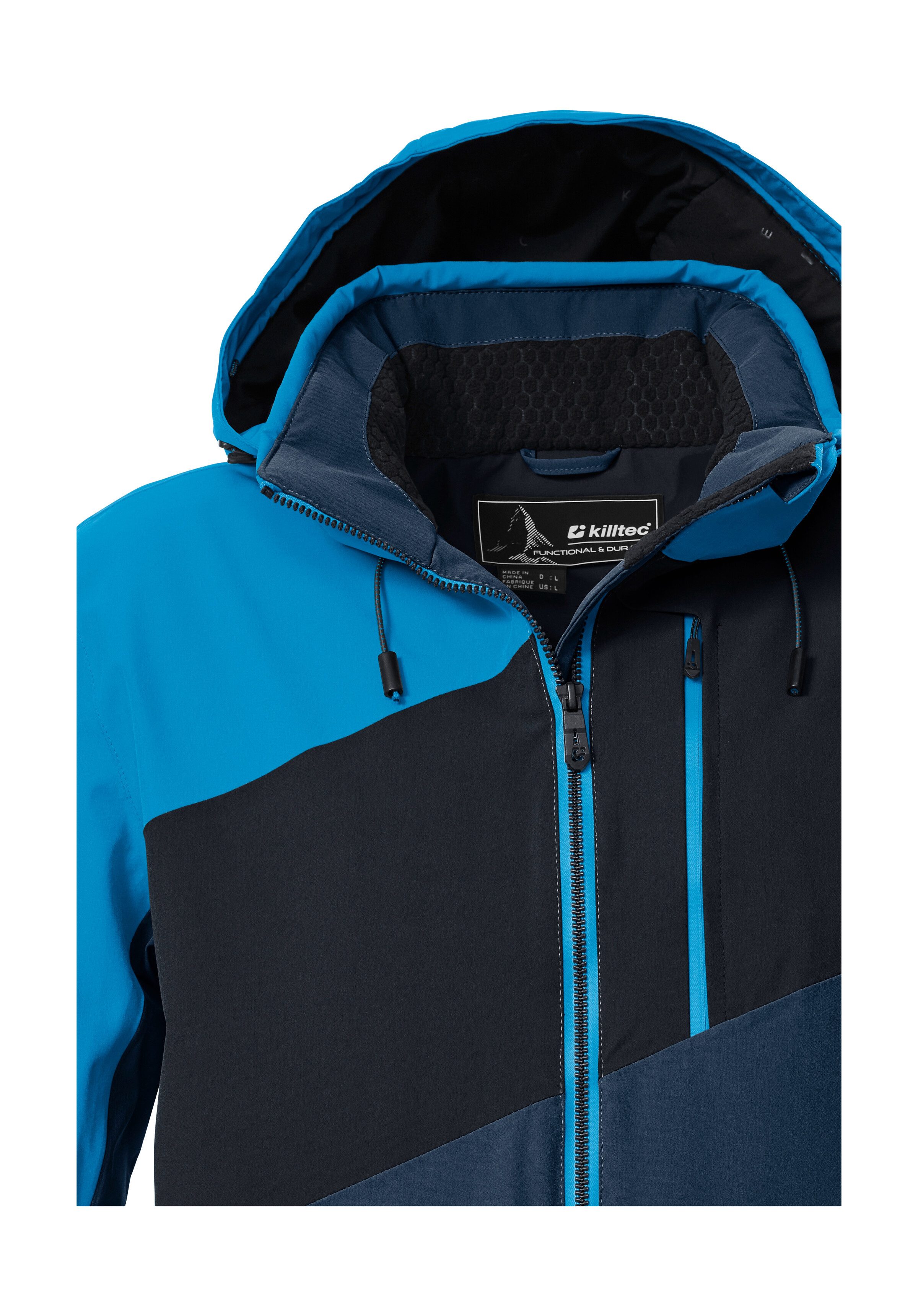 Killtec Skijacke KSW 32 MN SKI JCKT Wasserdichte, atmungsaktive Skijacke mit abnehmbarer Kapuze