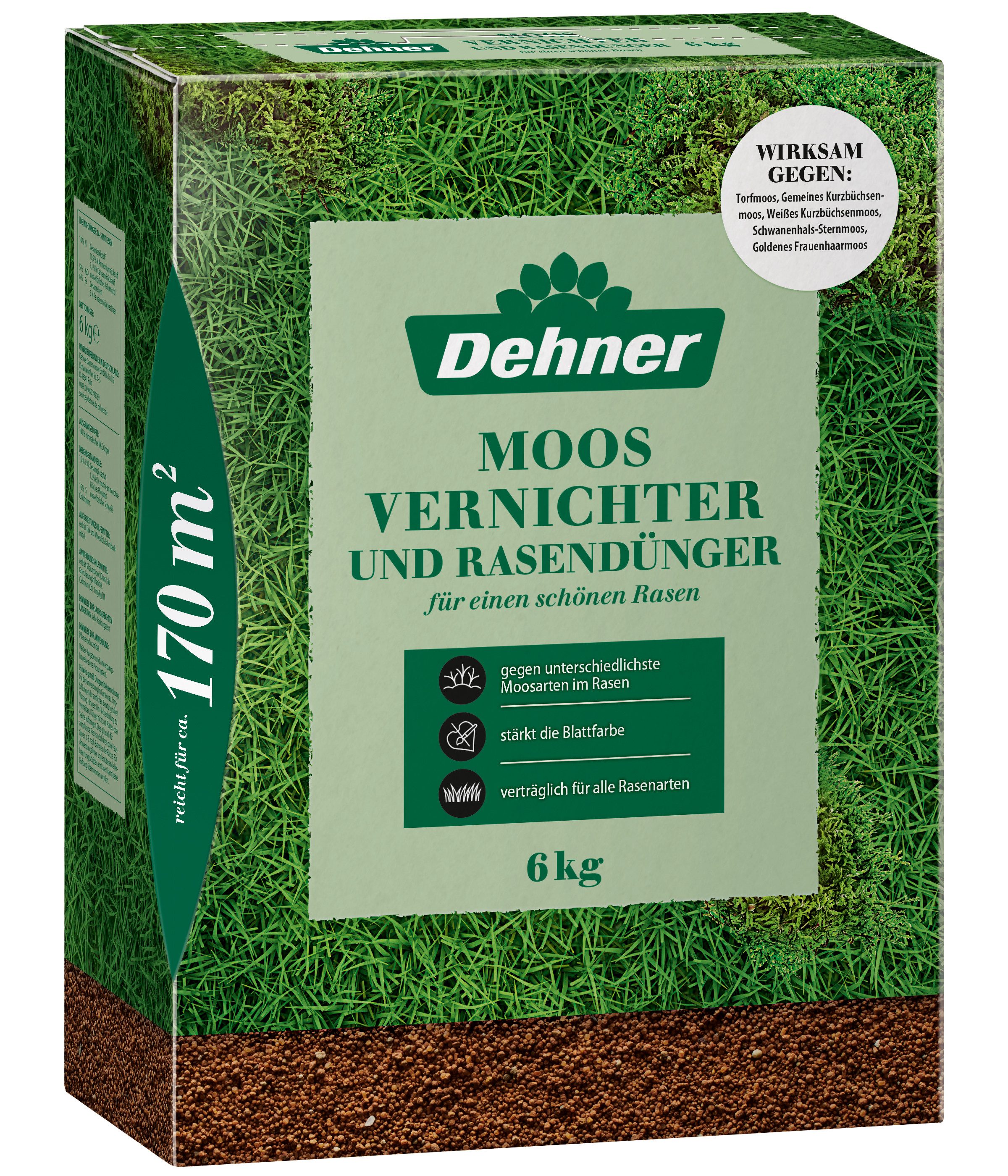Rasendünger Moosvernichter und Rasendünger, 6 kg