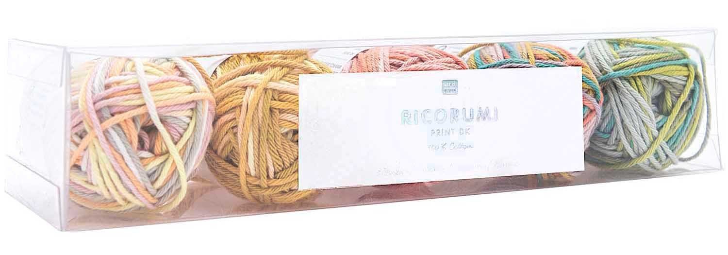 Rico Design Wolle-Set Ricorumi Set Print DK Häkelwolle, 5er-Set