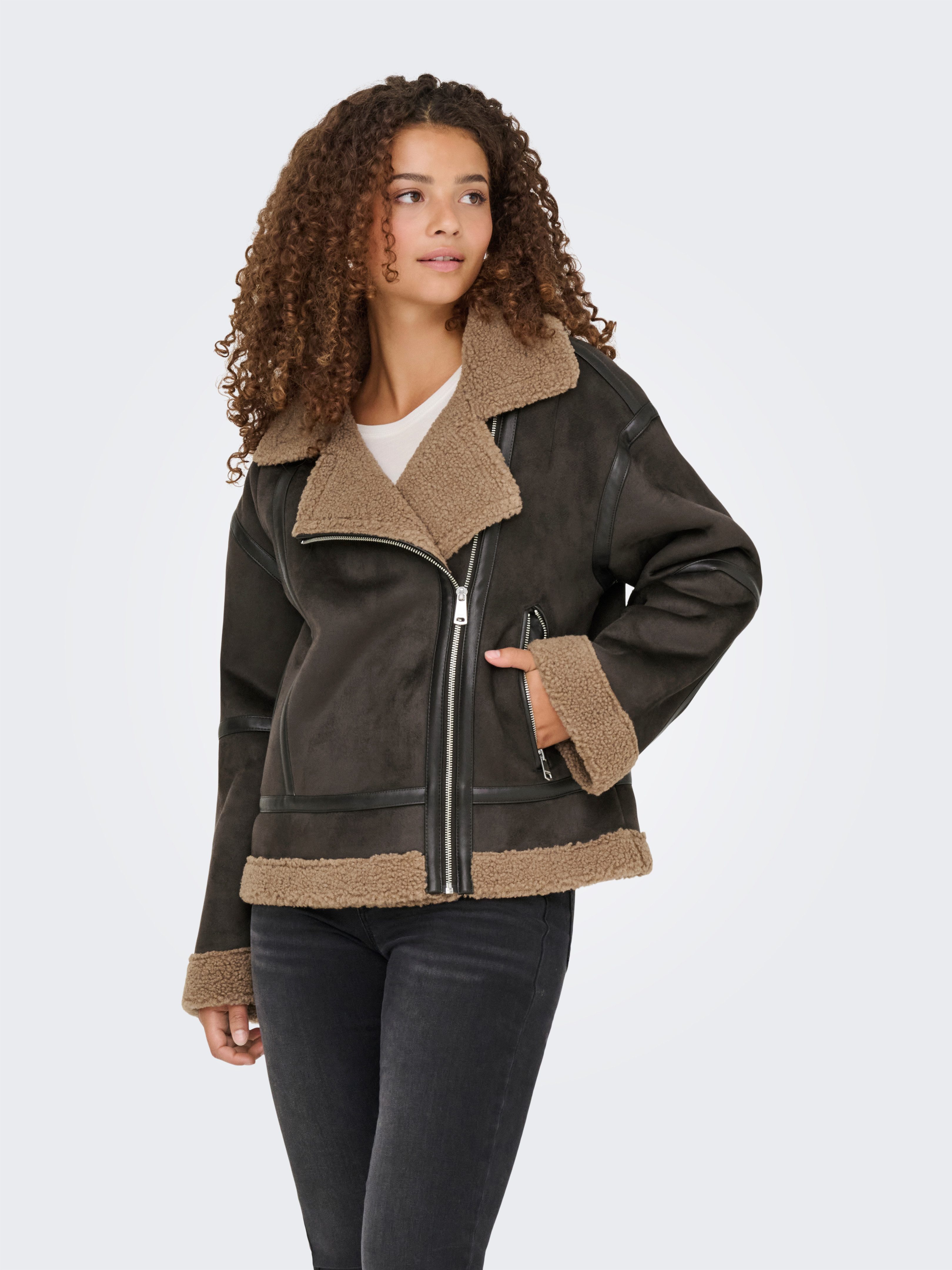 ONLY Pilotenjacke ONLKENDRA BOND OVERSIZJACKET CC OTW Kunstfaser