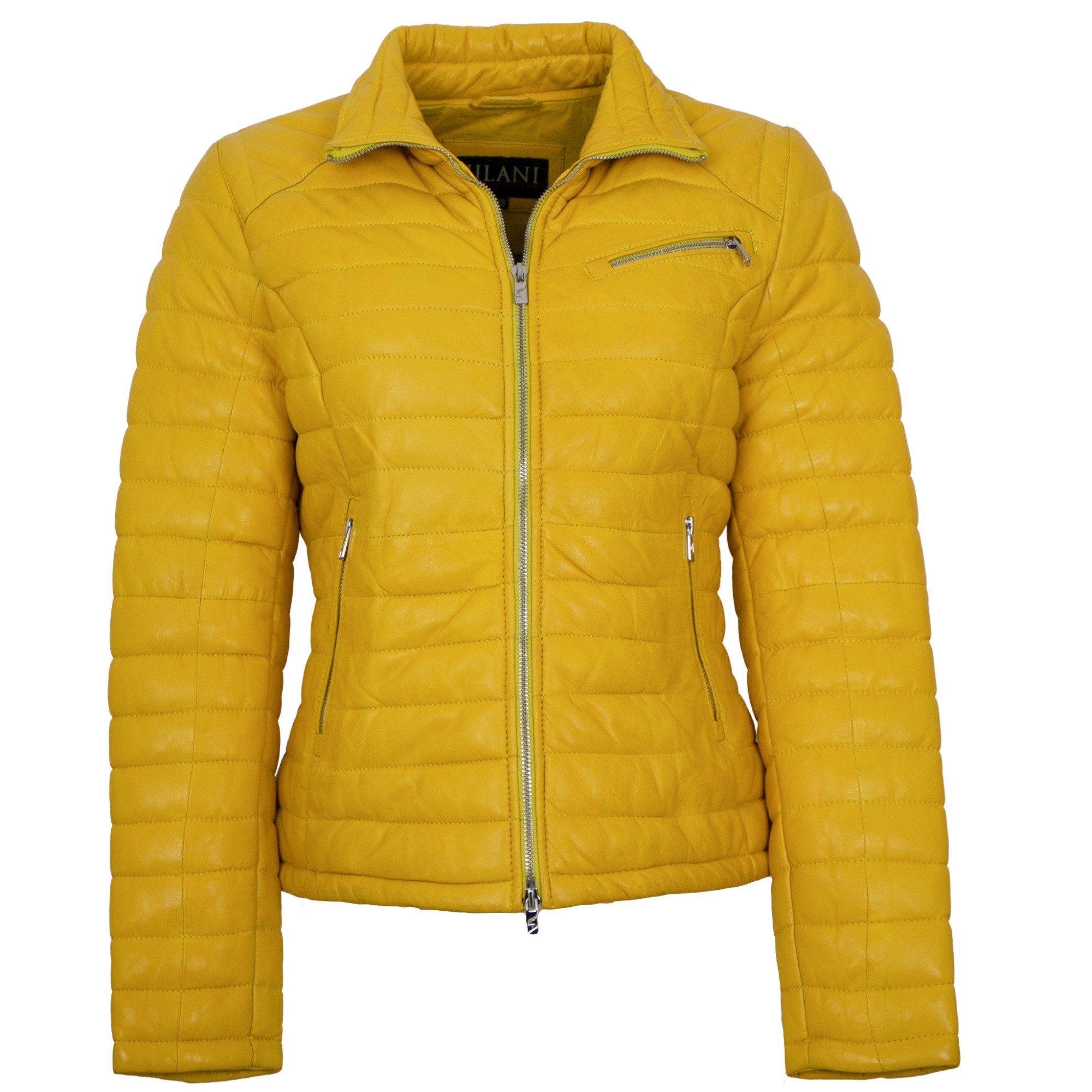 Jilani Lederjacke Kova Jilani Collection - Damen Lederjacke Steppjacke Lammnappa gelb