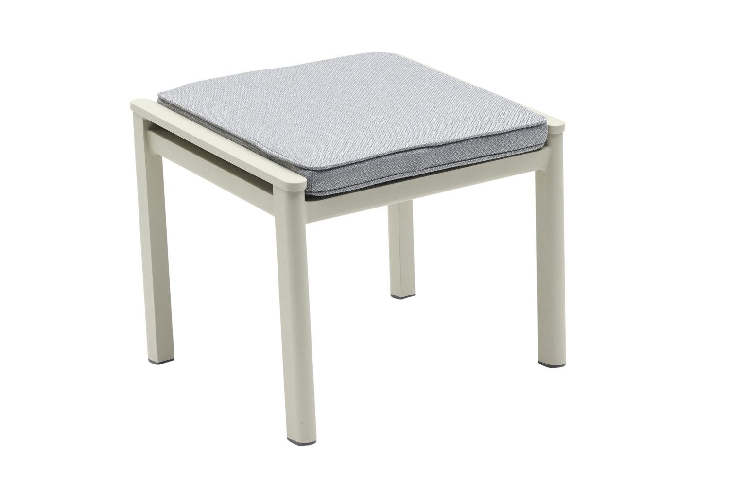 dasmöbelwerk Gartenlounge-Hocker Hocker Fußbank Austin inkl. Kissen Garten Taupe-Grau Aluminium