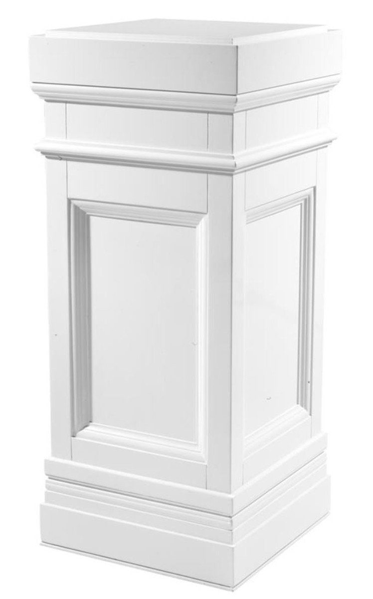 Casa Padrino Säule x Beistelltisch 103 44 Luxus cm Beistelltisch - Weiß H. x 44